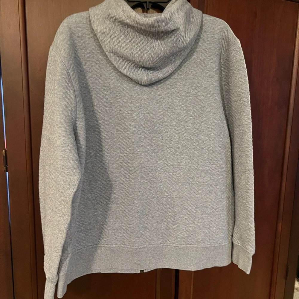 Banana Republic Men's Heather Gray Zip-Up Hoodie - Picture 3 of 4